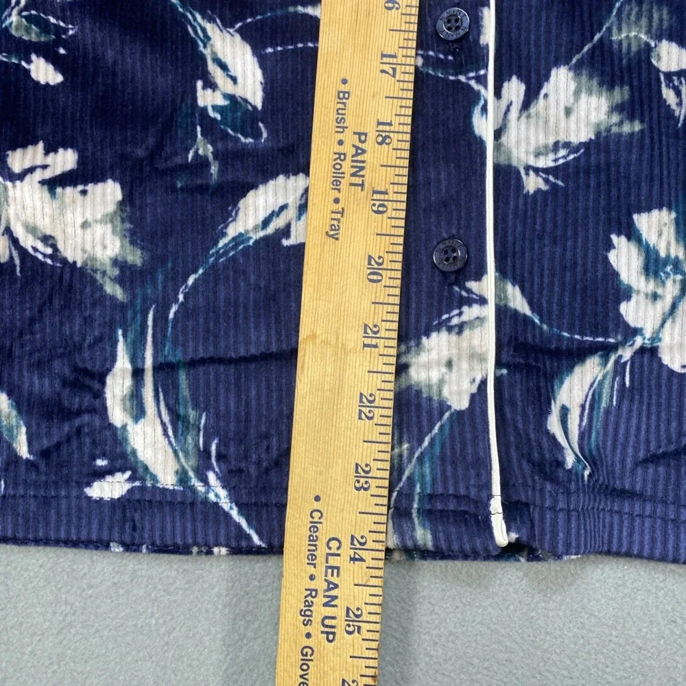 Nicole Miller Women's Soft 2pc Stretch Ribbed Pj Set , Navy Floral  NWT Size Med